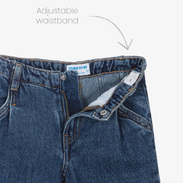 Mayoral Wide Leg Denim Pants