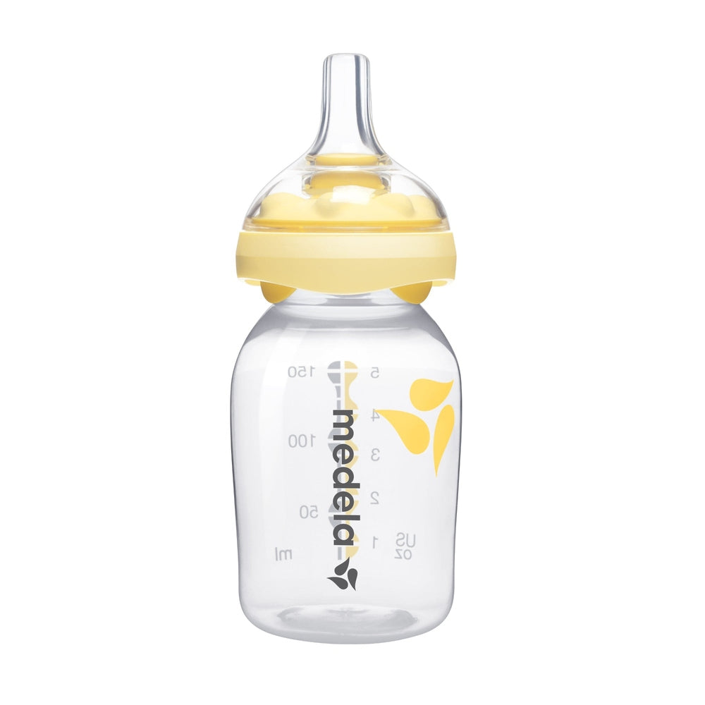 Medela Calma baby bottle 150 ml, transparent bottle with pale yellow cap