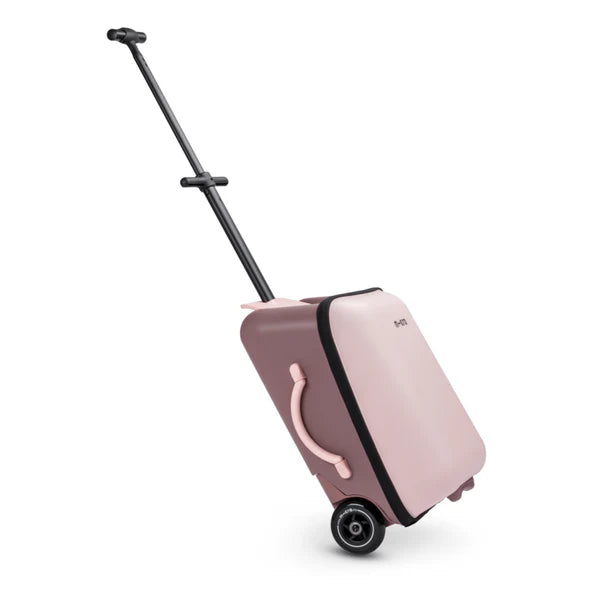 Micro Luggage Eazy Allrounder pink suitcase with extendable handle and two wheels