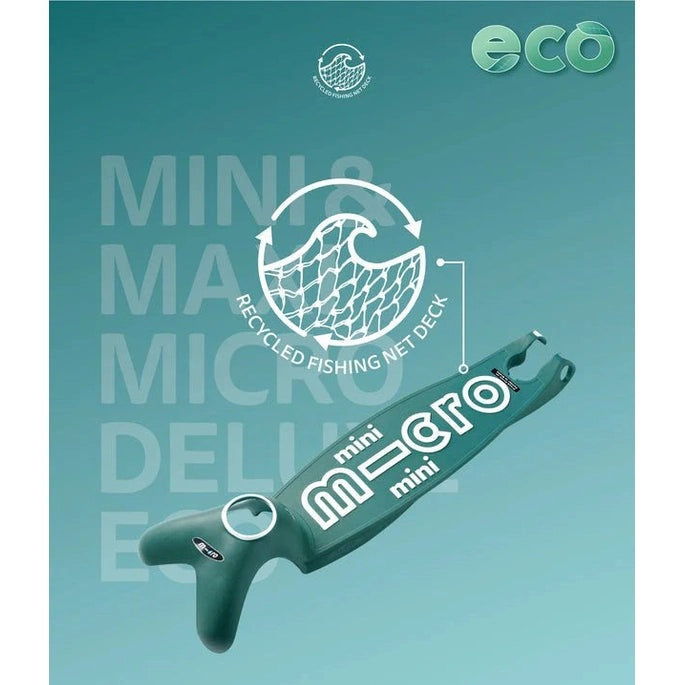 Micro Mini Deluxe Eco Scooter Green by MICRO for outdoor riding