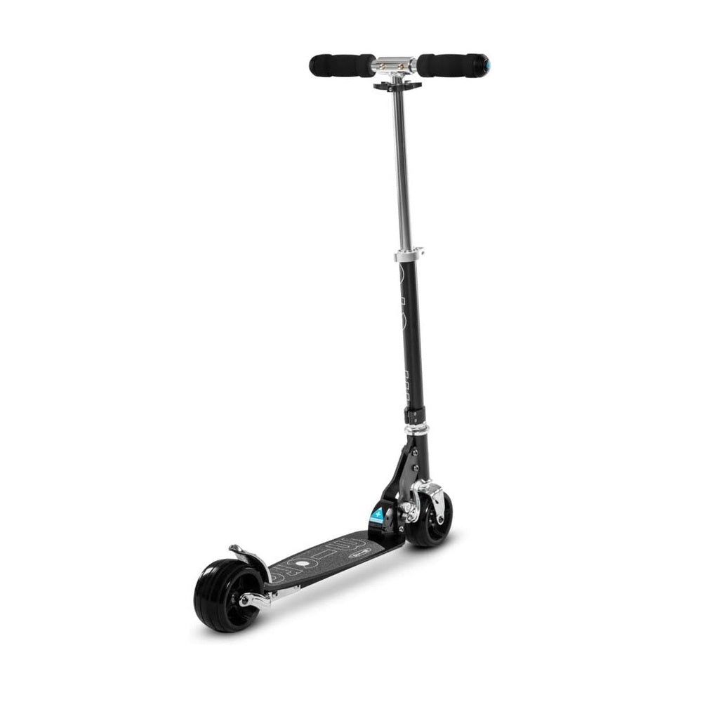 Micro Rocket extra-wide wheels scooter, black aluminum frame, by MICRO