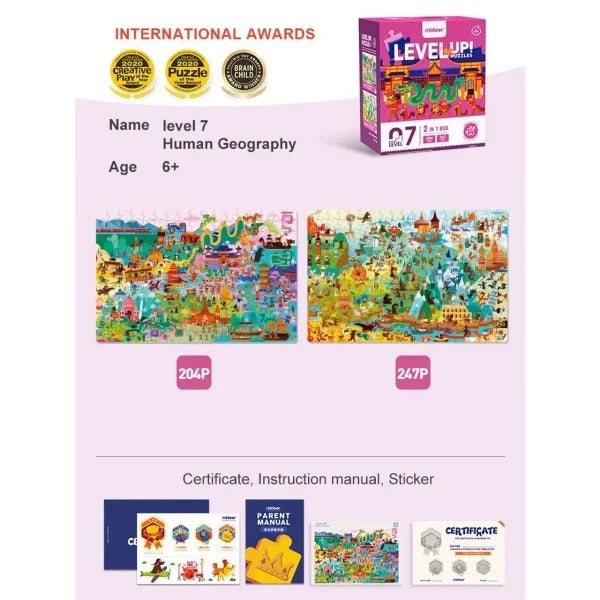 MIDEER Advanced Puzzle 07 Geography 451 pcs