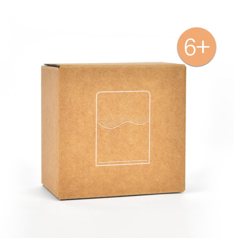 MIDEER Cement box packaging for ages 6+, brown cardboard with white graphic on front