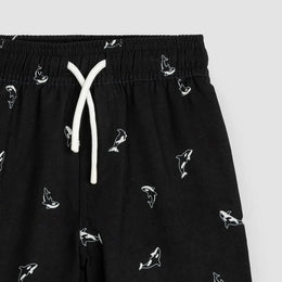 Miles The Label Orca Print Swim Trunks Black
