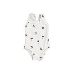 Miles The Label Ruffled Swimsuit Palm Trees