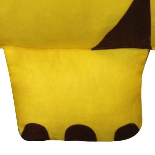 Milo & Gabby Pillowcase for Kids, bright yellow with brown accenting at the bottom