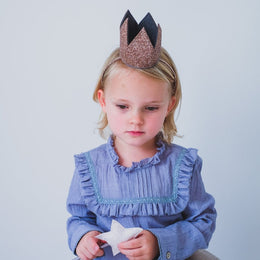 Mimi & Lula Glitter Crown Alice Gold