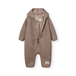 Mini A Ture Matadel Teddyfleece Jumpsuit Grs Grey Brown