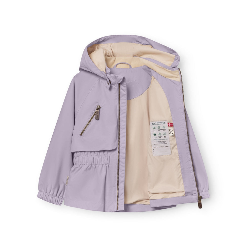 MINI A TURE Mini A Ture Matalgea Fleece Lined Jacket Minimal Lilac Diagonal chest pocket with elastic waist and cuffs img 4/5