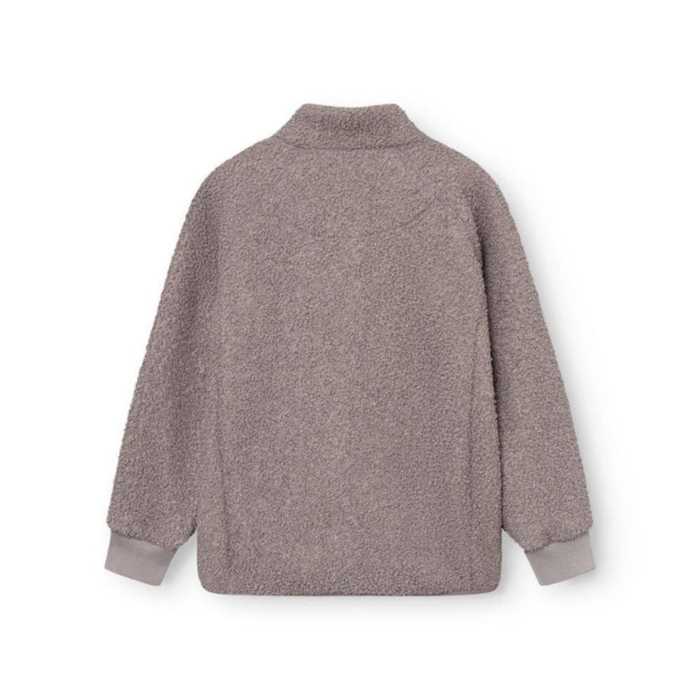 Baby teddyfleece jacket by Mini A Ture Matcedric in zinc purple, plush warm fleece.