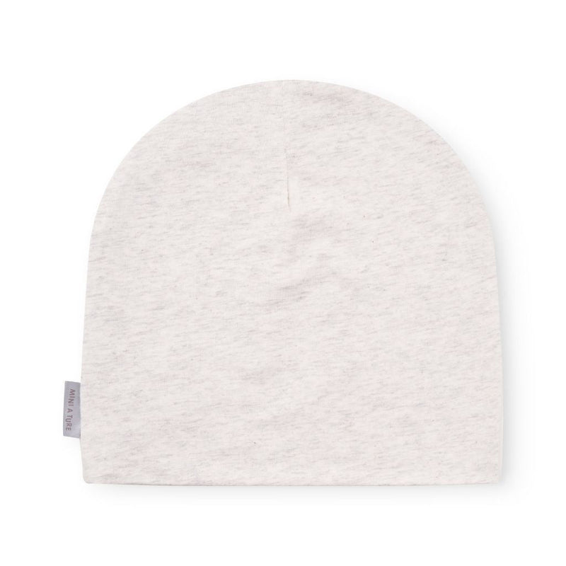MINI A TURE Matebon winter baby hat, dark grey melange knit