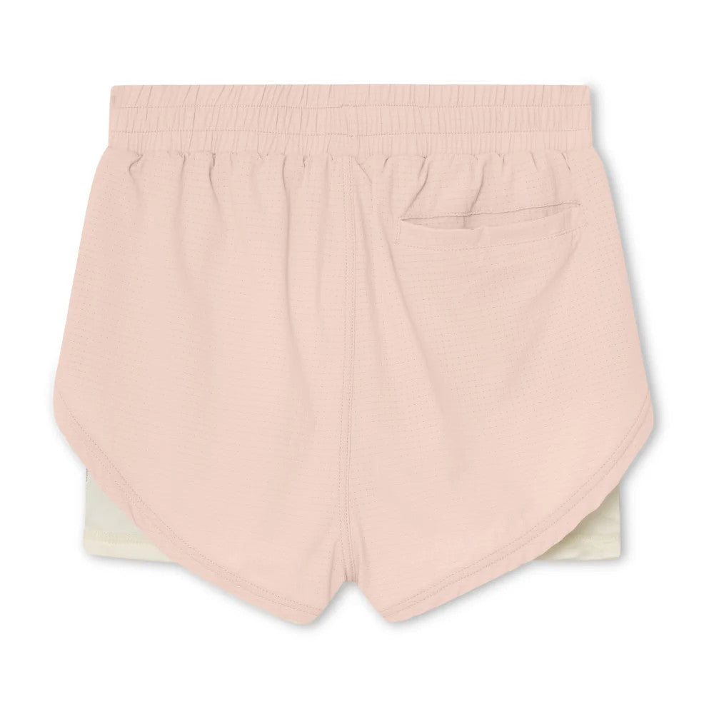 Mini A Ture Mateidie Shorts GRS Rose Dust, pink loungewear shorts with elastic waist and back pocket.