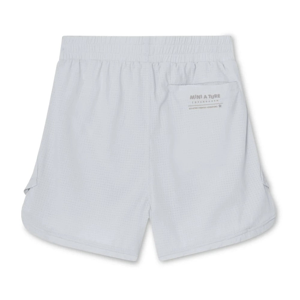 Mini A Ture Matelvart shorts pearl blue with elastic waistband and back pocket