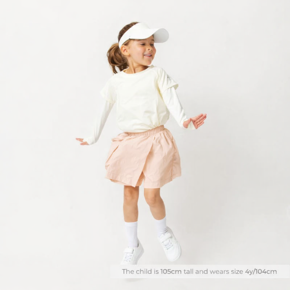 MINI A TURE Mini A Ture Matguri Skirt GRS Silver Peony elastic waistband with A-line silhouette and knee length img 1/4