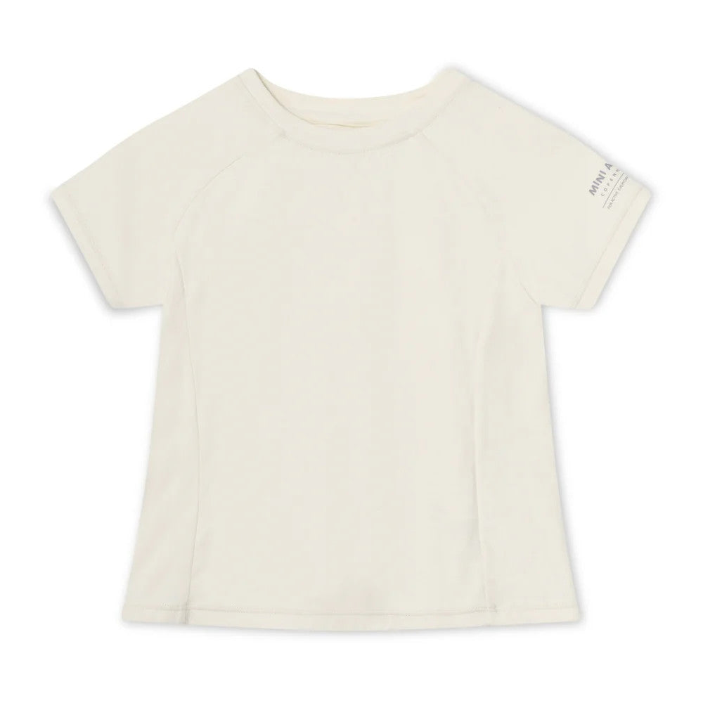 MINI A TURE Matlois SS T-shirt Papyrus White; a plain white short-sleeve kids top