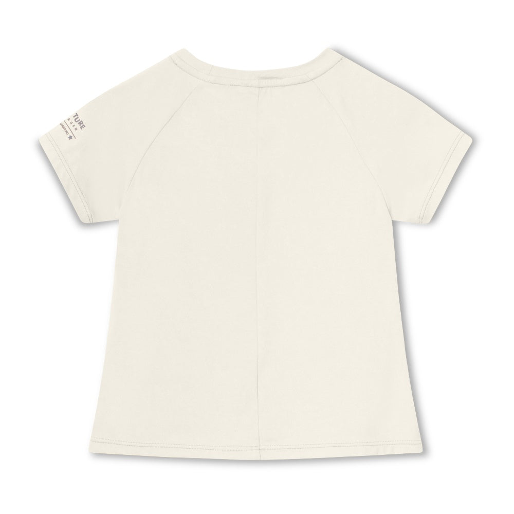 MINI A TURE Mini A Ture Matlois T-Shirt GRS Papyrus White raglan sleeves with exposed center back seam img 4/4
