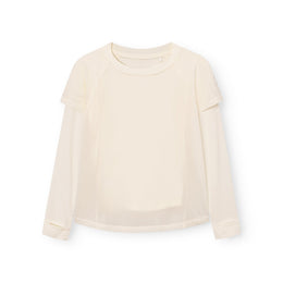 Mini A Ture Matstalia LS UV T-Shirt GRS Papyrus White