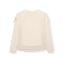 Mini A Ture Matstalia LS UV T-Shirt GRS Papyrus White