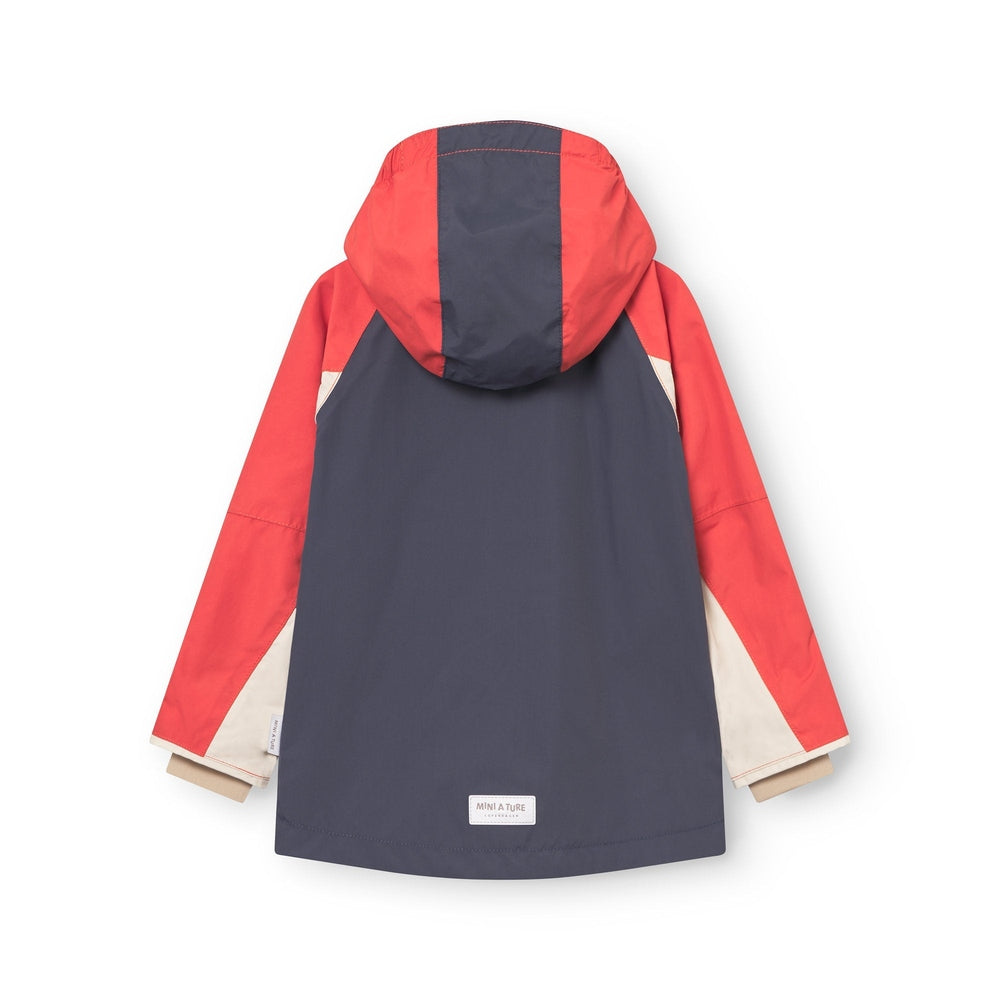 MINI A TURE Mini A Ture Matvalon Fleece Lined Jacket Paprika Red three-tone colorblock design with contrast panel seams img 7/8