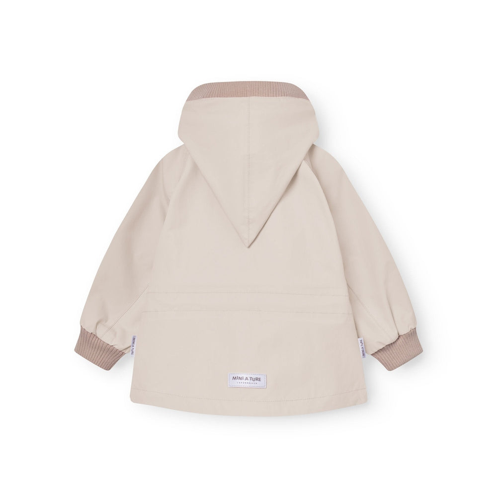 MINI A TURE Mini A Ture Matwai Jacket Sandshell with contrast ribbed trim at hood, cuffs and hem img 2/6
