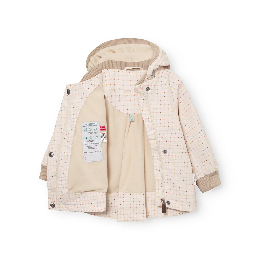 Mini A Ture Matwiami Fleece Lined Jacket in Crayon Print Beige