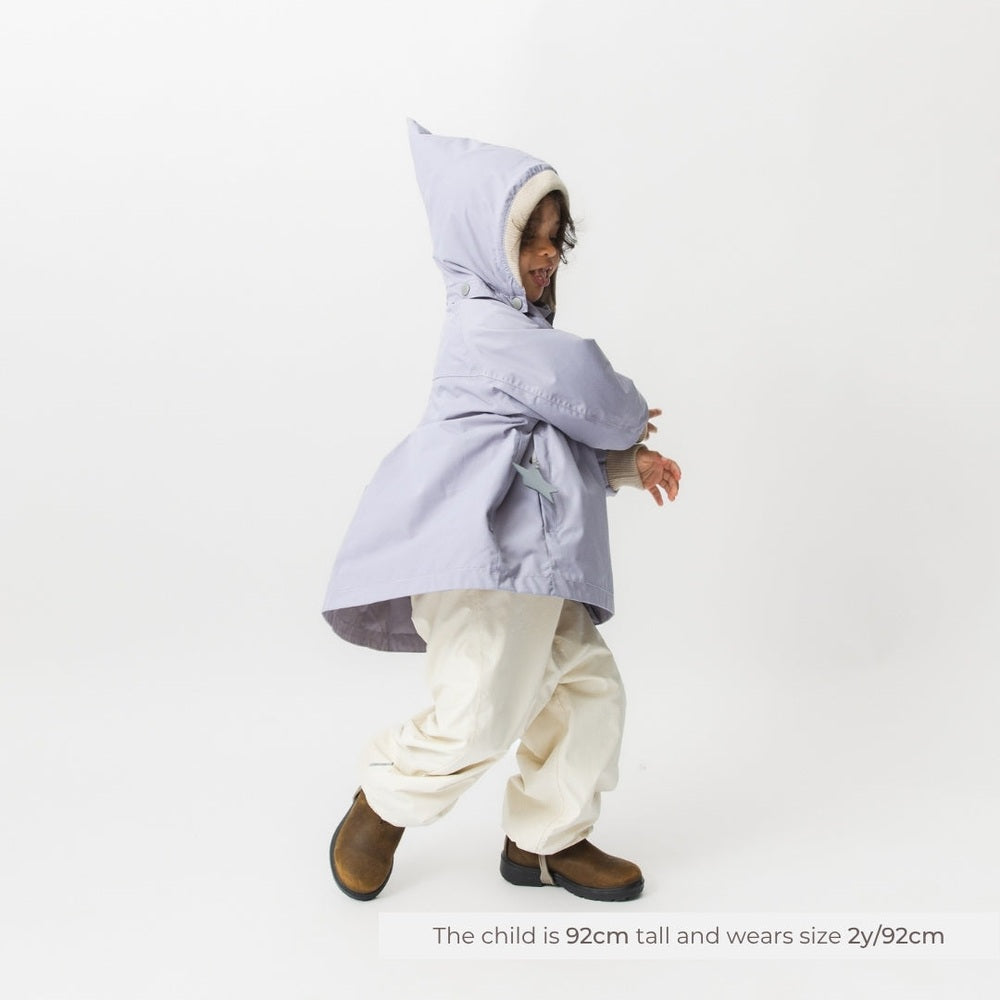MINI A TURE Mini A Ture Matwiami Jacket Minimal Lilac sherpa-lined hood with drawstring waist belt img 2/5