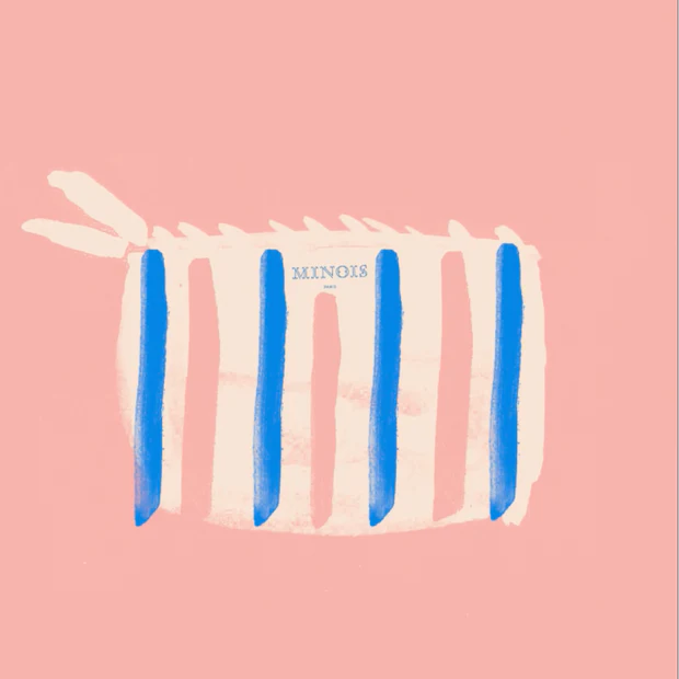 MINOIS PARIS Minois Paris Essentials Travel Set striped fabric pouch with top zipper closure img 2/2