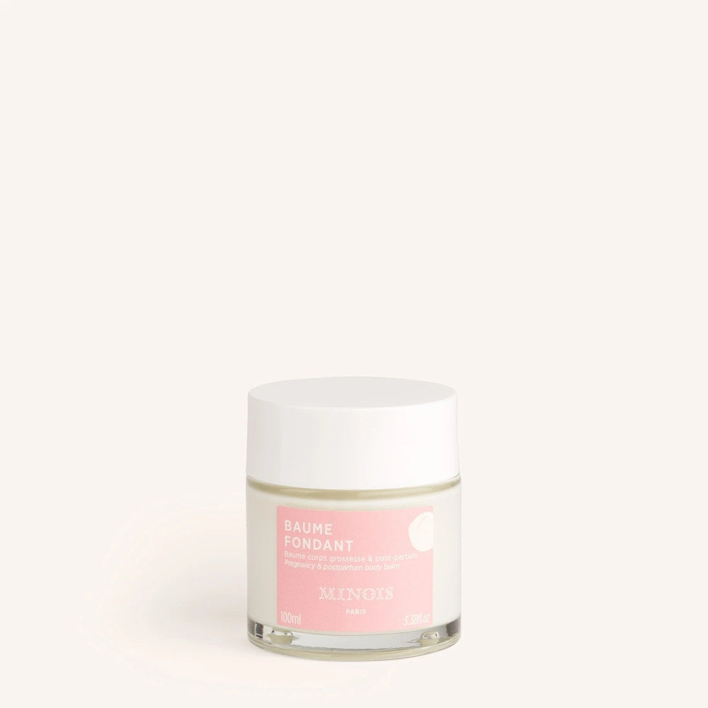 MINOIS PARIS Minois Paris Mama Firming Treatment Balm 100 ml glass jar with white screw cap and pink label band img 1/4