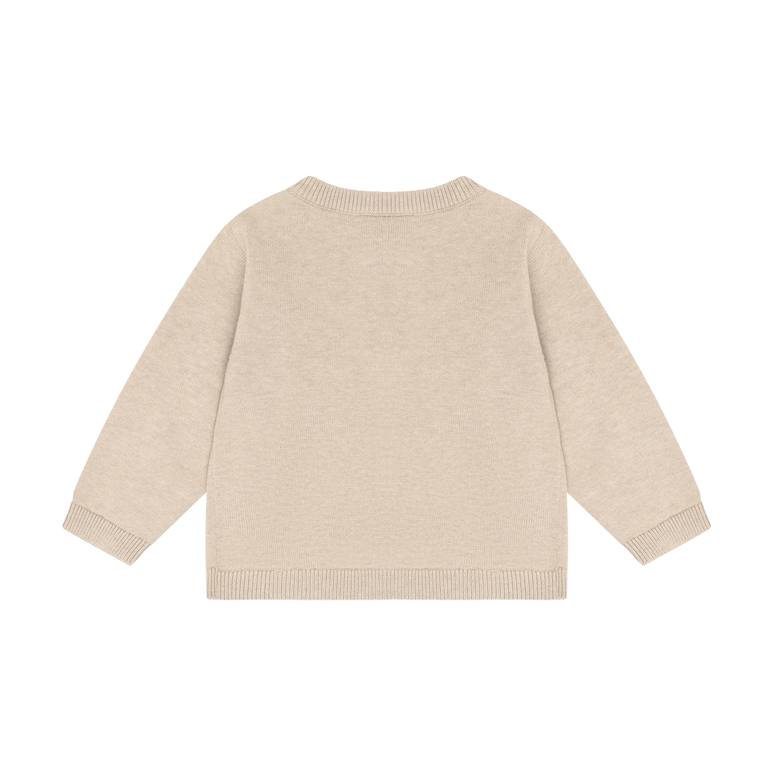 Minymo Knit Cardigan Beige Melange, back view