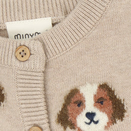 Minymo Knit Cardigan Beige Melange