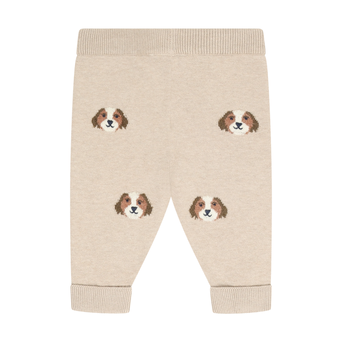 Minymo Knit Pants Beige Melange, back view