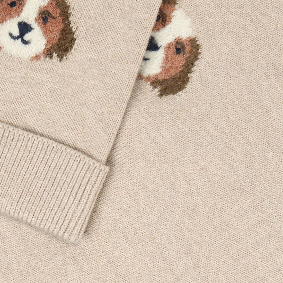 Minymo Knit Pants Beige Melange, detail view