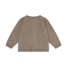 Minymo Knit Cardigan Dark Brown Melange