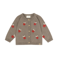 Minymo Knit Cardigan Dark Brown Melange