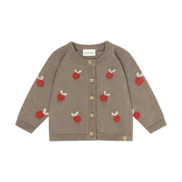 Minymo Knit Cardigan Dark Brown Melange