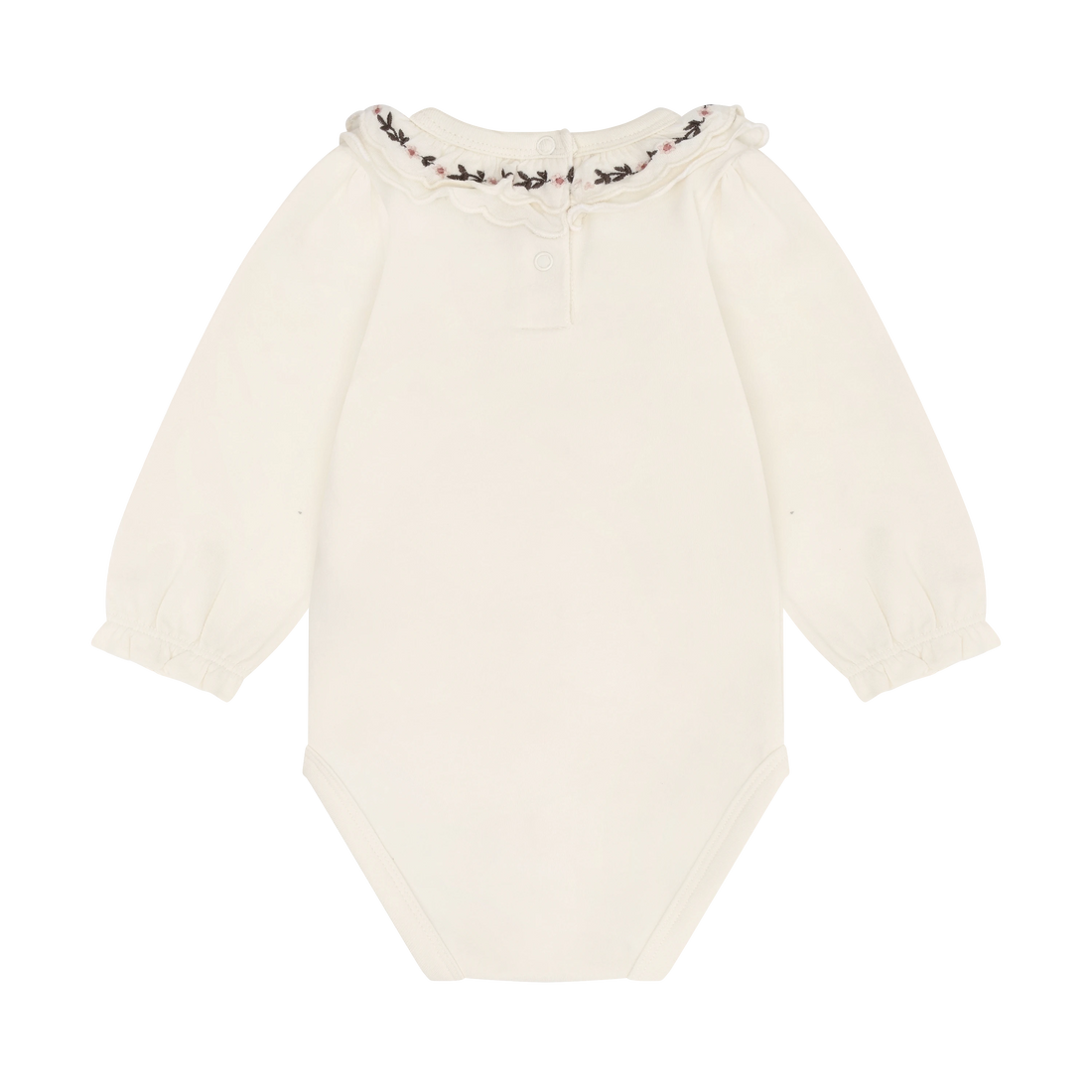 Minymo long sleeve bodysuit in Seedpearl, back