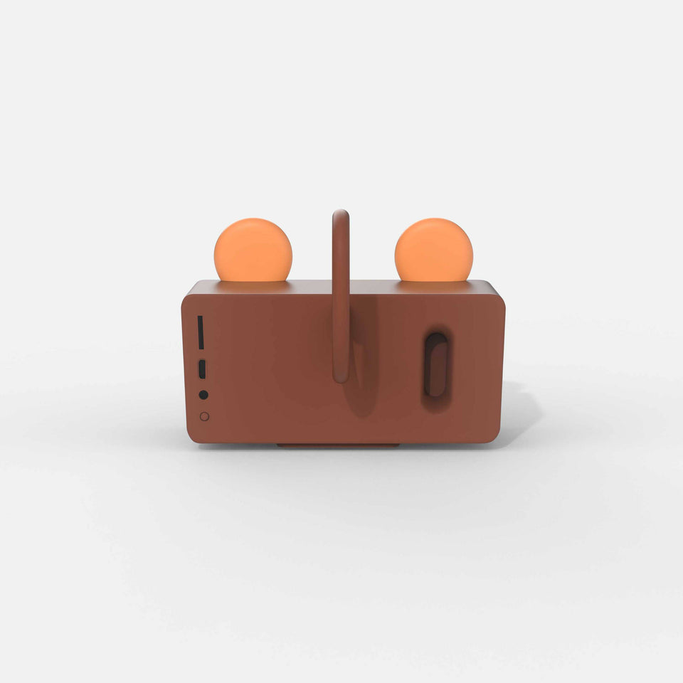 Mob Adorable Speaker-Monkey brown speaker with orange ears by MOB