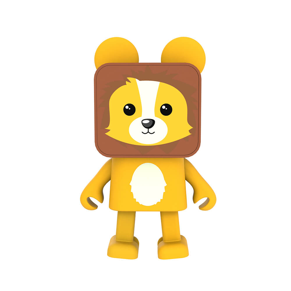 MOB Dancing Animals Bluetooth Speaker Lion; yellow with brown mane