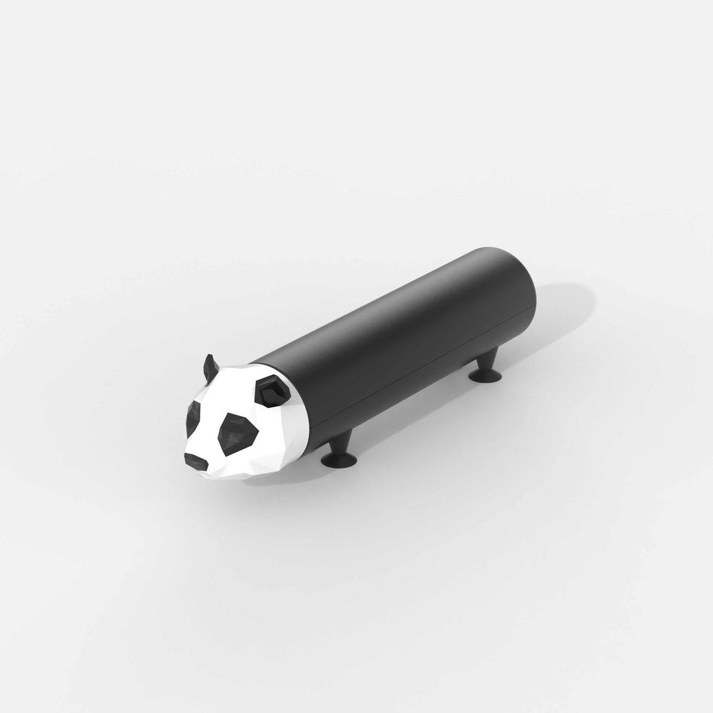 MOB Power Pets 4800mAh Panda power bank, black cylindrical charger with a white panda head.