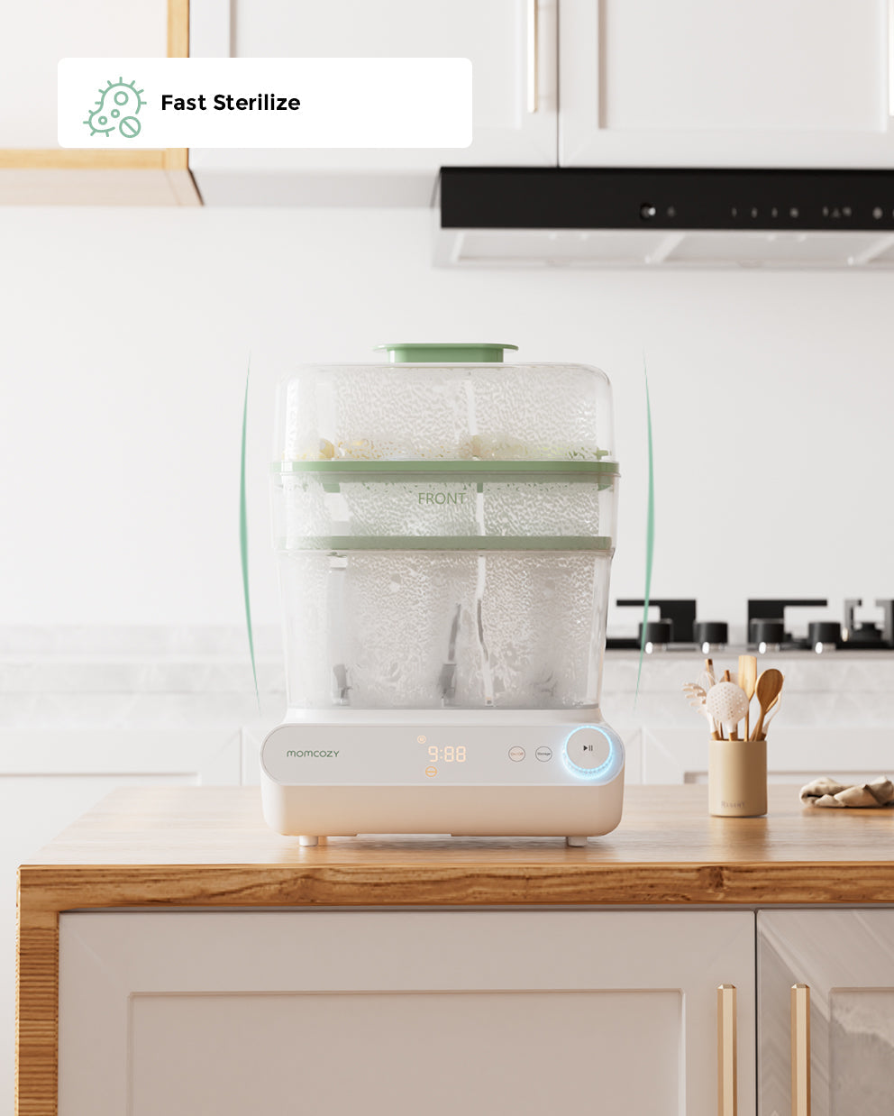 Momcozy 3 Layers Fast Bottle Sterilizer & Dryer - image 3