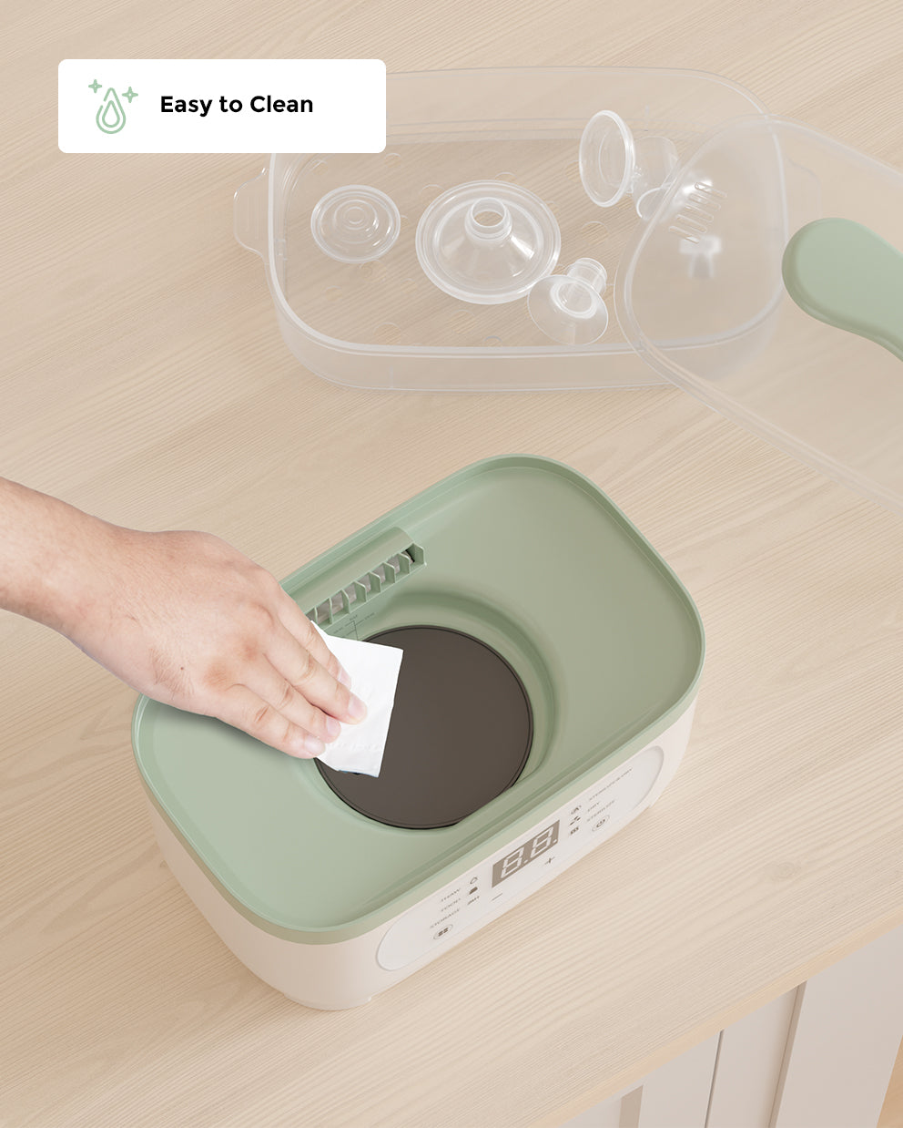 Momcozy 8-in-1 Baby Bottle Steam Sterilizer - White - image 5