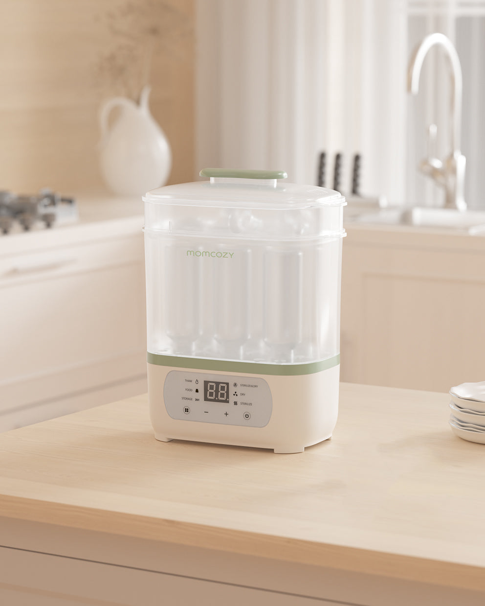 Momcozy 8-in-1 Baby Bottle Steam Sterilizer - White - image 6