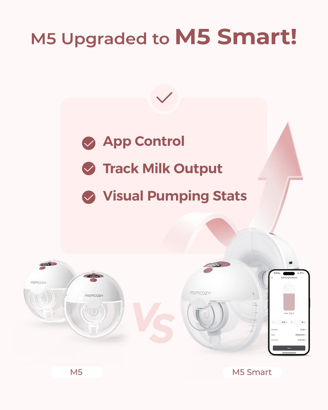 Momcozy All-In-One Hands-Free Breast Pump Grey - M5 Smart - image 7