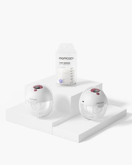 Momcozy All-In-One Hands-Free Breast Pump Grey - M5 Smart