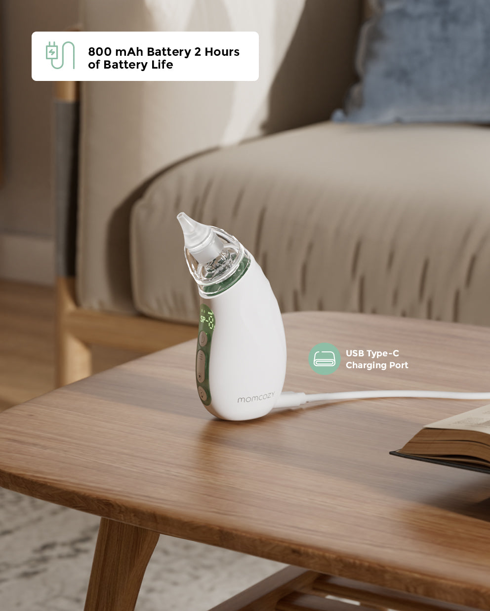 Momcozy Baby Nasal Aspirator - Long Battery Life - image 7