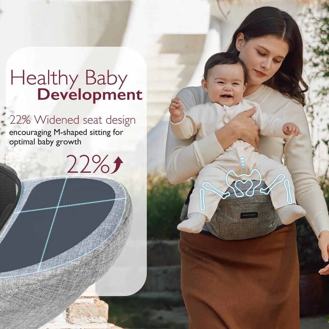 Momcozy Baby Wander360 Hip Seat Carrier - Black - image 11