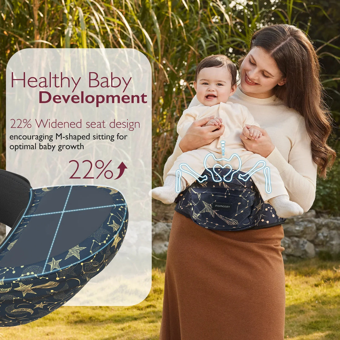 Momcozy Baby Wander360 Hip Seat Carrier - Black - image 12