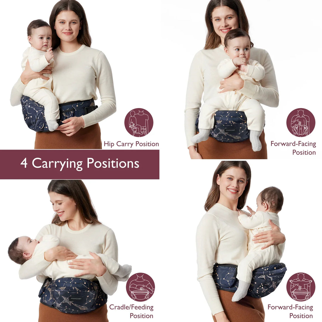 Momcozy Baby Wander360 Hip Seat Carrier - Black - image 23