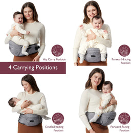 Momcozy Baby Wander360 Hip Seat Carrier - Black