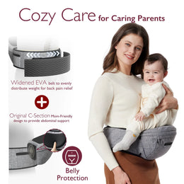 Momcozy Baby Wander360 Hip Seat Carrier - Black